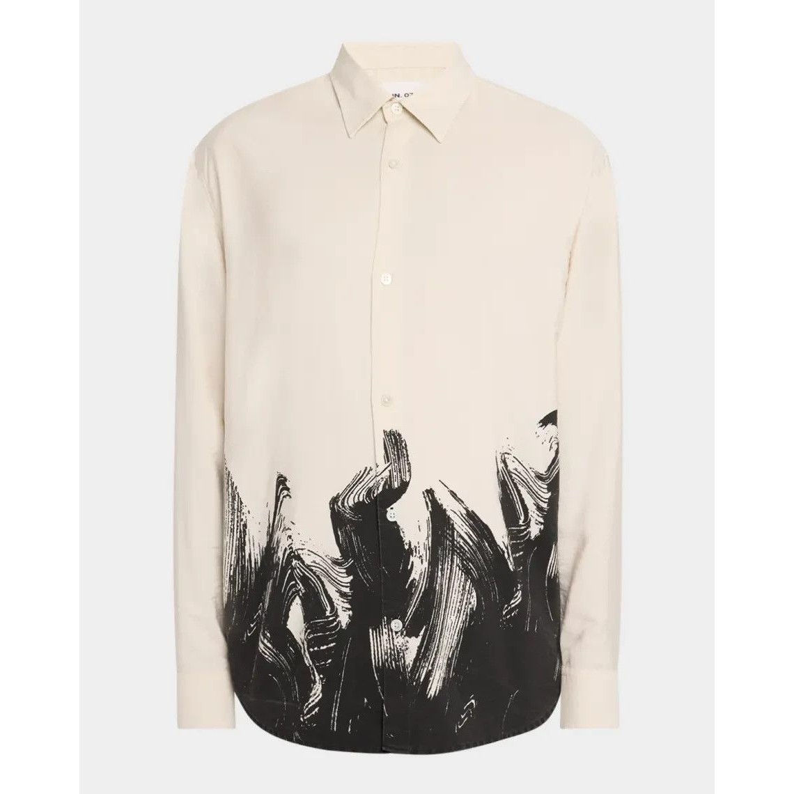 Nn07 Shirt Mens Small Cream Button Up Long Sleeve Graphic Freddy $265